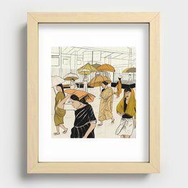 In the Rain Recessed Framed Print