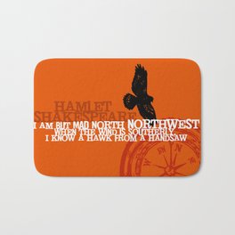 Hamlet-  North by Northwest - Madness - Shakespeare Quote Art Bath Mat | Movies & TV, Typography, Digital 
