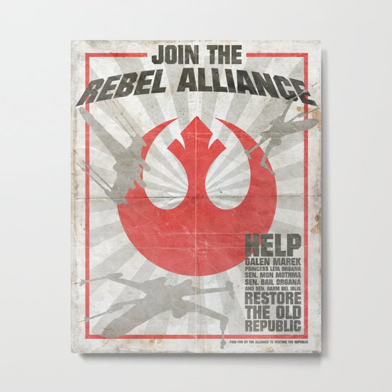 Join the Rebel Alliance Metal Print