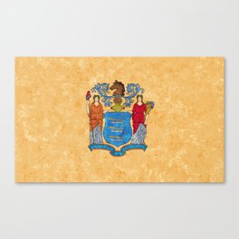 State flag of New Jersey US Flags Standard Banner East Coast Colors Canvas Print