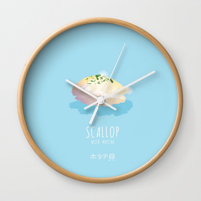 Scallop Sushi with Matcha Wall Clock