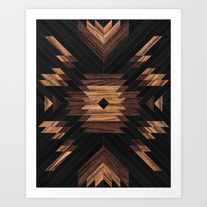 Urban Tribal Pattern No.7 - Aztec - Wood Kunstdrucke