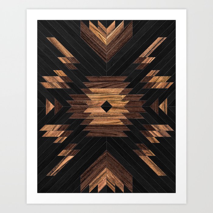 Urban Tribal Pattern No.7 - Aztec - Wood Kunstdrucke Urban Tribal Pattern No.7 - Aztec - Wood Kunstdrucke