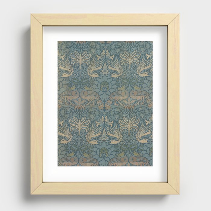 William Morris - Peacock and Dragon, 1878 Recessed Framed Print