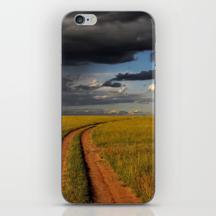 South Africa Photography - Desolate Road Going Through A Savannah iPhone Skin
