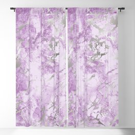 Amazing Purple and Silver Design Pattern Blackout Curtain