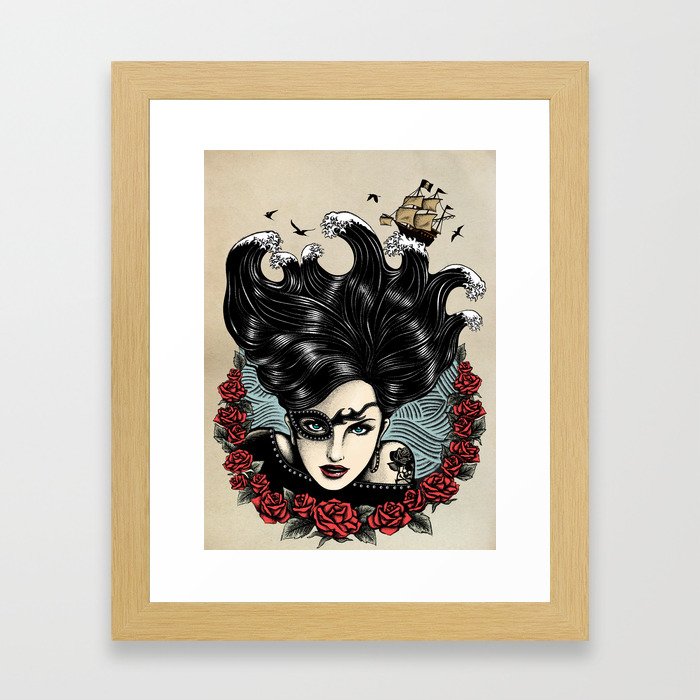 Pirate Queen (Color) Framed Art Print