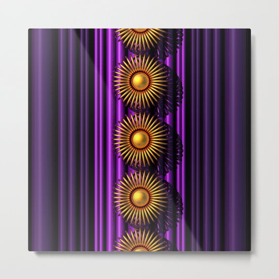Purple/Gold Metal Print