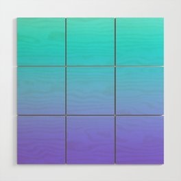 Teal to Lavender Gradient Wood Wall Art