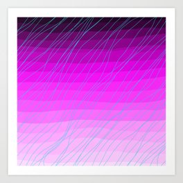 Abstract Magenta Wave (D268) Art Print