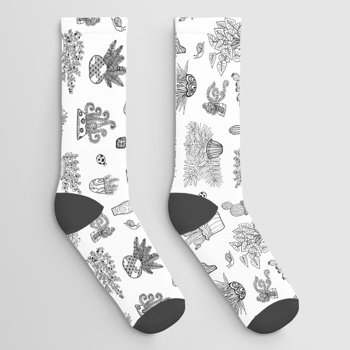 Plants Pattern Socks
