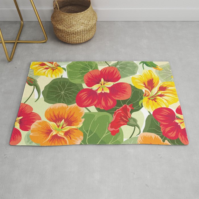 Tender Nasturtiums... A Touch Of Beauty Rug