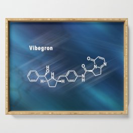 Vibegron drug, Structural chemical formula Serving Tray
