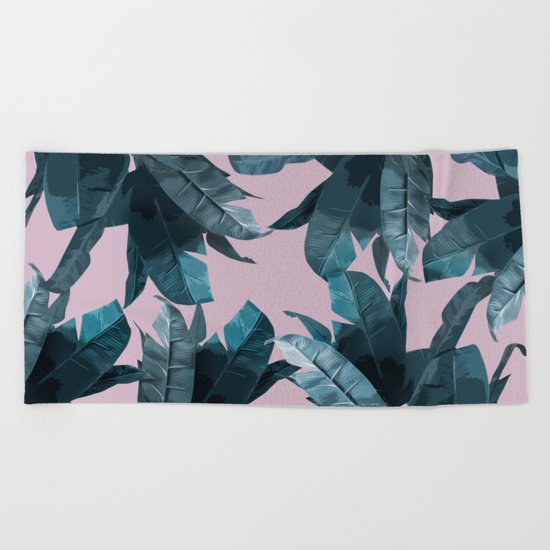 Tropical Palm Print #2 Beach Towel