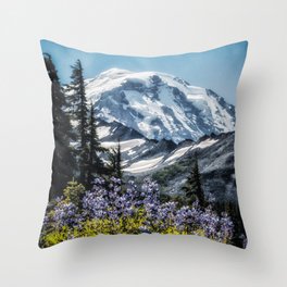 16x16 Pacific NW Swag Pacific Northwest Vintage Mountains Hiking Camping Throw Pillow Multicolor 