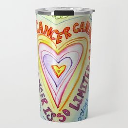 Rainbow Heart Colorful What Cancer Cannot Do Poem Travel Mug