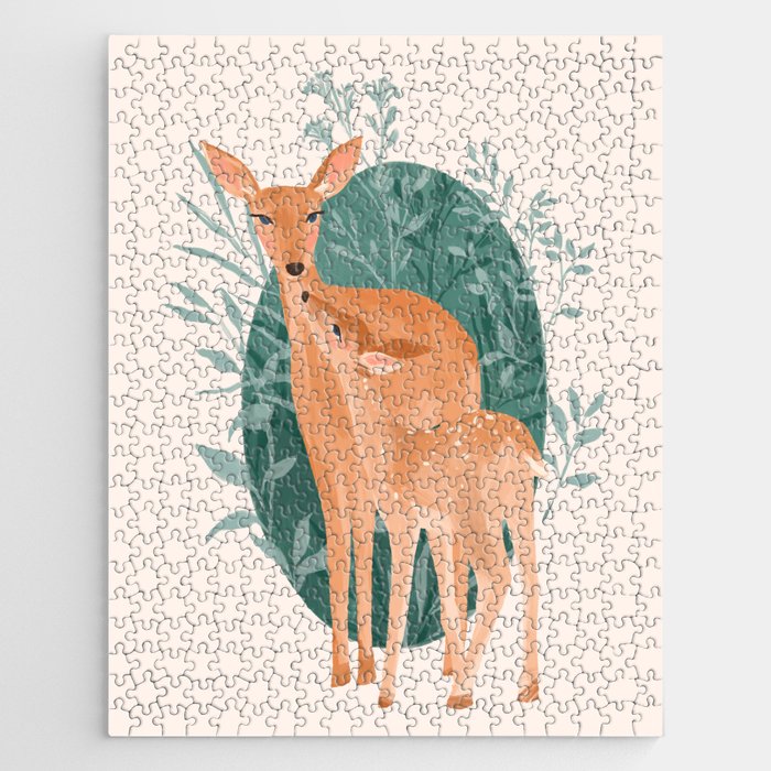 Mother Deer and Fawn Jigsaw Puzzle