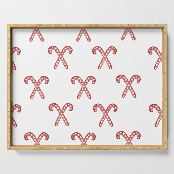 Candy Cane Crossing Serving Tray