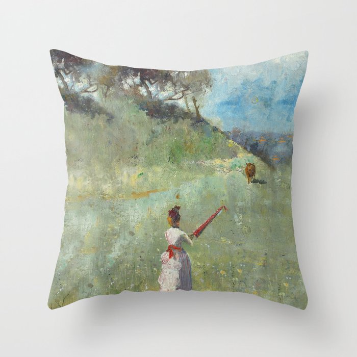  the fatal colors 1888 - charles conder Throw Pillow