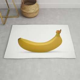 Banana isolated on white background Rug