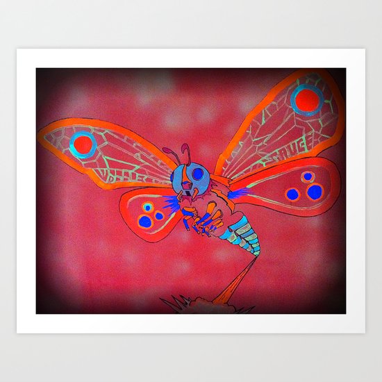 Bad Ash Mothra Funker for Wobblesauce Art Print
