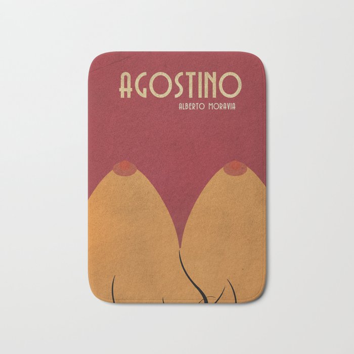 Agostino, Alberto Moravia, sex, book cover illustration, italian novel, writer, journalist, italian Bath Mat