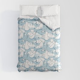 Arctic Fox - Blue Comforter