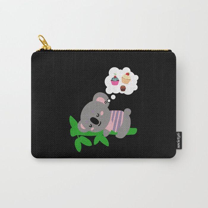 Koala and cupcake sleeping Carry-All Pouch