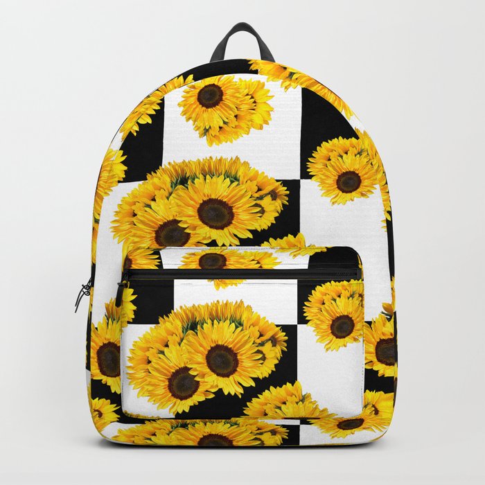 Checkered Sunflower Backpack