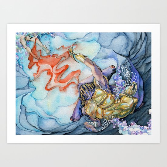 Gladiator Hammerhead Shark Art Print