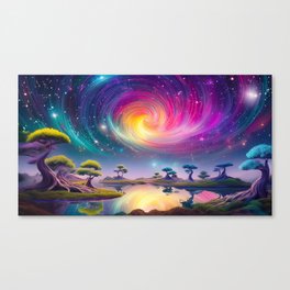 Galaxy Sky From Alien Resort Somewhere In The Universe Canvas Print
