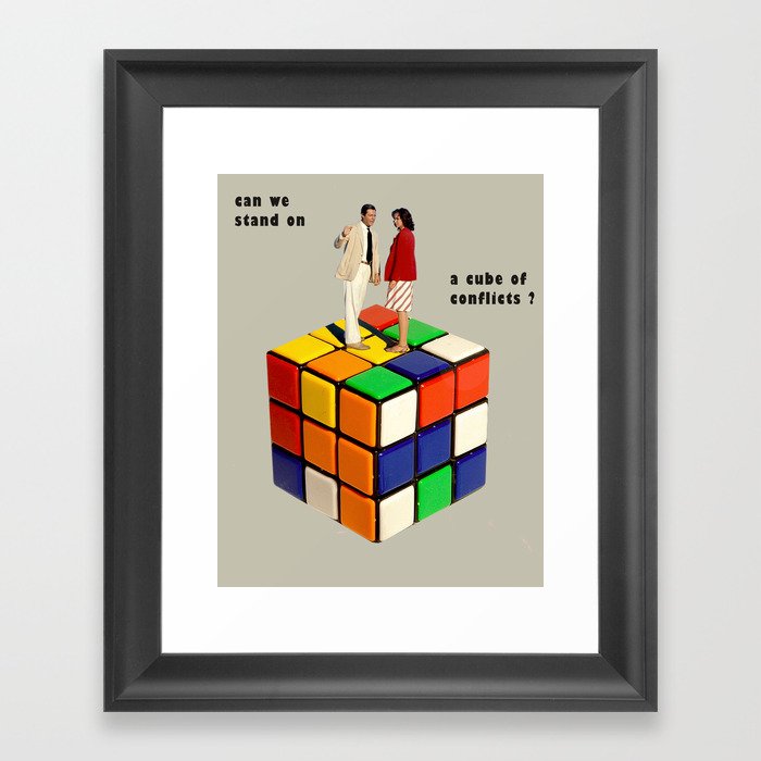 Cube of Conflicts Framed Art Print