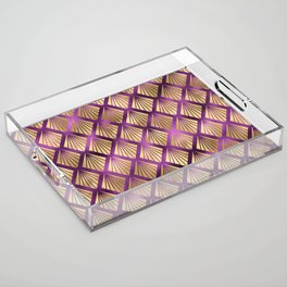 Purple and Gold Leopard Animal Print 10 Acrylic Tray