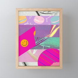 Pink Washi Tape Design  Framed Mini Art Print