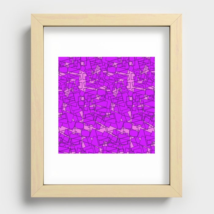 Abstract seamless geometric pattern Recessed Framed Print