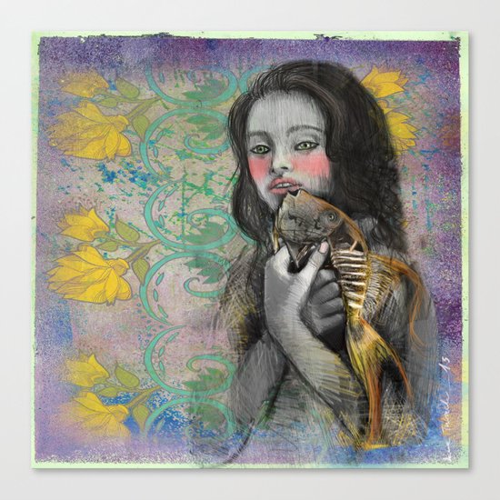 One wish Goldfish Canvas Print