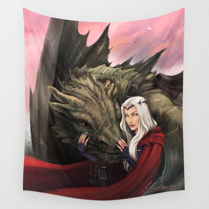 A Wyvern and His Witch Wall Tapestry