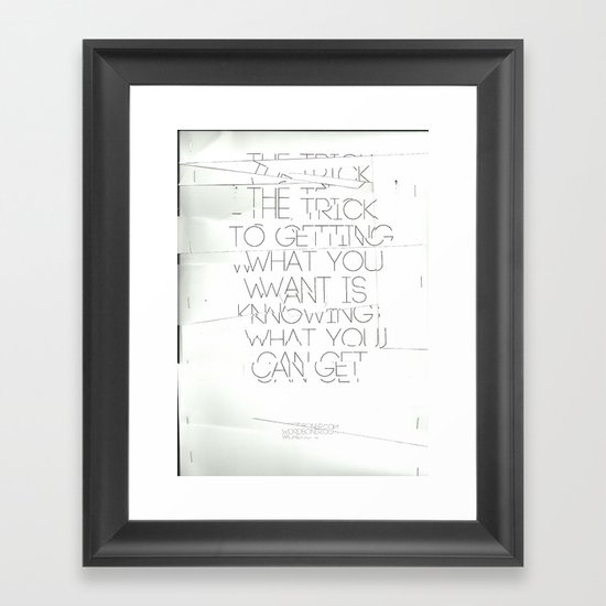 The Trick Framed Art Print