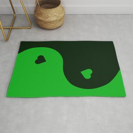 BVGreen Yin Yang Heart Area & Throw Rug