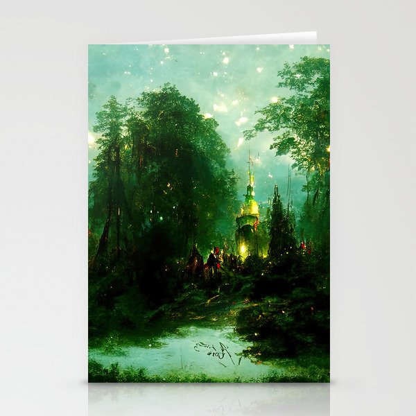 Walking into the forest of Elves Stationery Cards