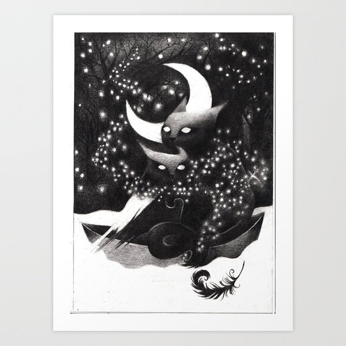 The Owl and the Pussy Cat Art Print