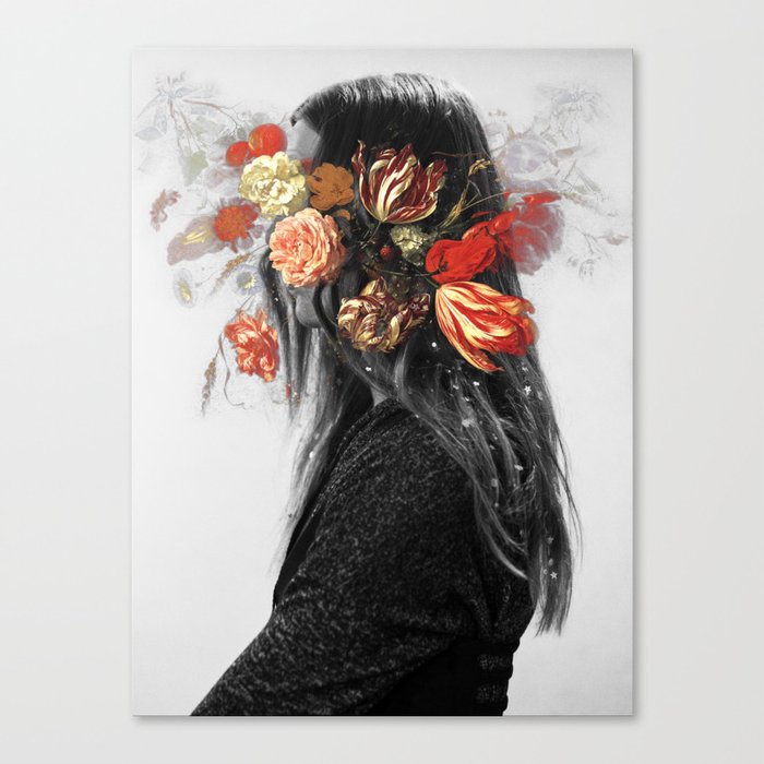 Flower face Canvas Print