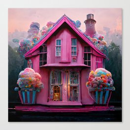 Cotton Candy House Canvas Print