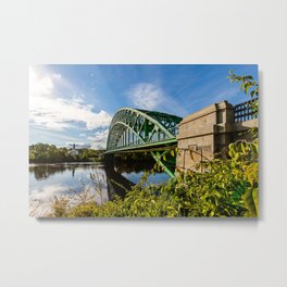 Tyngsborough Bridge over the Merrimack River, Massachusetts Metal Print | Newengland, Road, Water, Photo, Wallart, Merrimack, Green, Massachusetts, Color, Bridge 