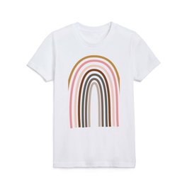 Whimsical Rainbow in Earthy Colors Kids T Shirt