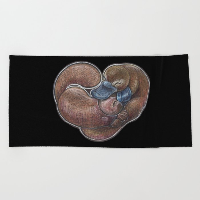 Platypus Romance Beach Towel