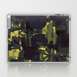 Minimalist Mechanic Chips digital pattern Cyberpunk Yellow Laptop Skin