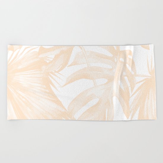 Island Vacation Hibiscus Palm Light Mango Beach Towel