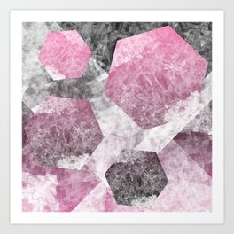 flatland 4 (pink) Art Print