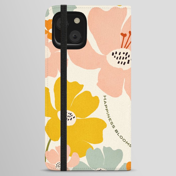 Happiness blooms iPhone Wallet Case